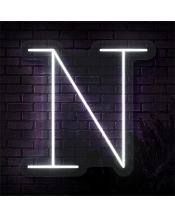 Brighten Your Space: Perfect for Weddings, Home Decor, and Office - Personalized Initial Letter N LED Neon Sign.