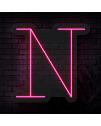 Brighten Your Space: Perfect for Weddings, Home Decor, and Office - Personalized Initial Letter N LED Neon Sign.