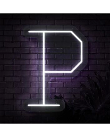 Brighten Your Wedding, Bar, or Office Space with the Personalized Initial Letter P LED Neon Sign.