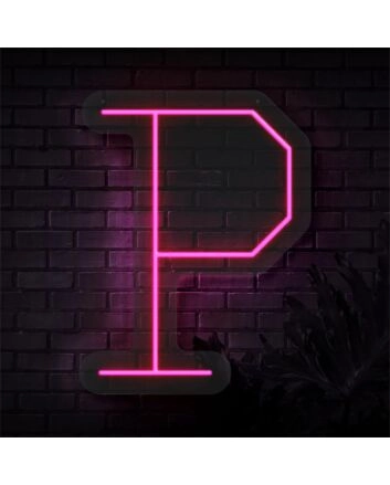 Brighten Your Wedding, Bar, or Office Space with the Personalized Initial Letter P LED Neon Sign.