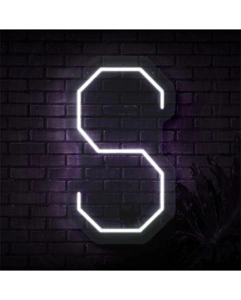 Brighten Your Space - Perfect for Weddings, Bars, and Home Decor with the Personalized Initial Letter S LED Neon Sign.