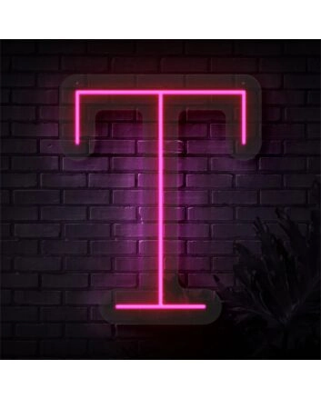 Brighten Your Wedding, Bar, and Home Decor with the Personalized Initial Letter T LED Neon Sign