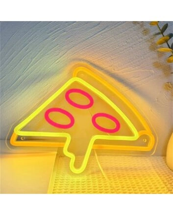 Brighten Up Your Kitchen, Bar, or Restaurant Ambiance with the Pizza LED Neon Sign.