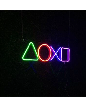 Elevate Your Gaming Room or Bar Ambiance with the Playstation Buttons LED Neon Sign.