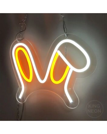 Brighten Your Space: Perfect for Weddings, Parties, and Home Decor with the Rabbit Bunny Ear LED Neon Sign.