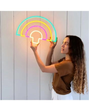 Brighten Up Your Space: Perfect for Home Decor, Office Ambiance, and Party Vibes with Rainbow LED Room Decoration Neon Lights.