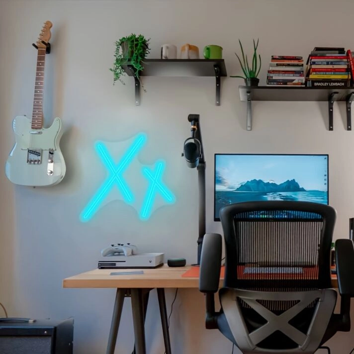 Brighten Your Space: Xx Wall Decoration LED Neon Sign Light Perfect for Home, Office, Bars, and Memorable Weddings.