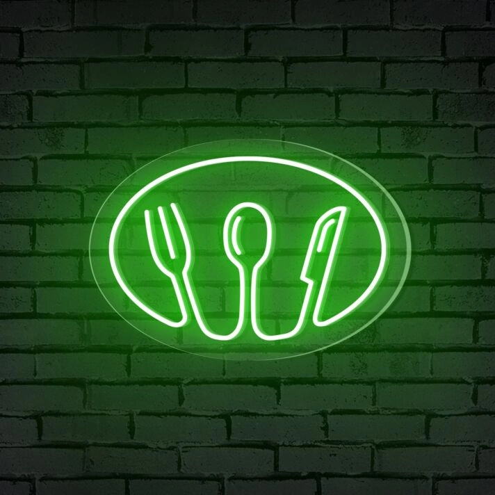 Elevate Your Dining Experience: 4 In 1 Tableware Neon Sign Perfect for Home Decor, Restaurants, and Wedding Celebrations.