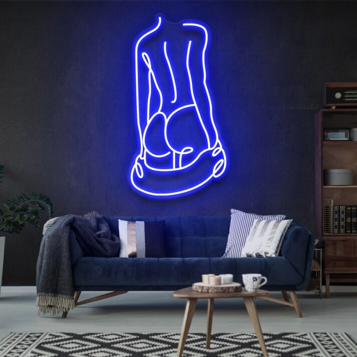 Add a Sultry Glow to Your Bedroom, Bar, or Party Ambiance with Sexy Body Led Uv Neon Sign Above Bed Decor.