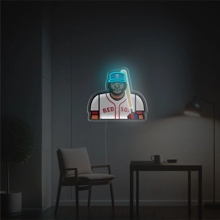 Brighten Up Your Sports Bar or Home Game Room with Professional Baseball Player LED Neon Acrylic Artwork.