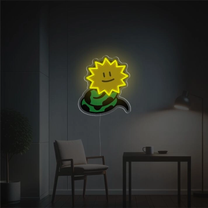 Brighten Up Your Bar or Game Room with Smiling Snake LED Neon Acrylic Artwork.