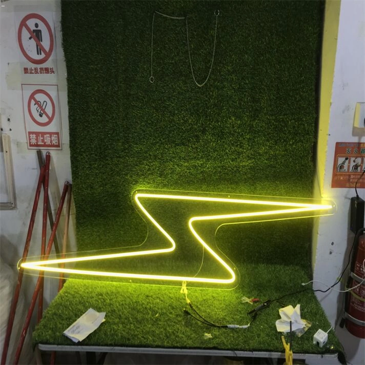 Brighten Up Your Bar, Store, or Special Event with the Yellow Flash Custom LED Neon Sign.