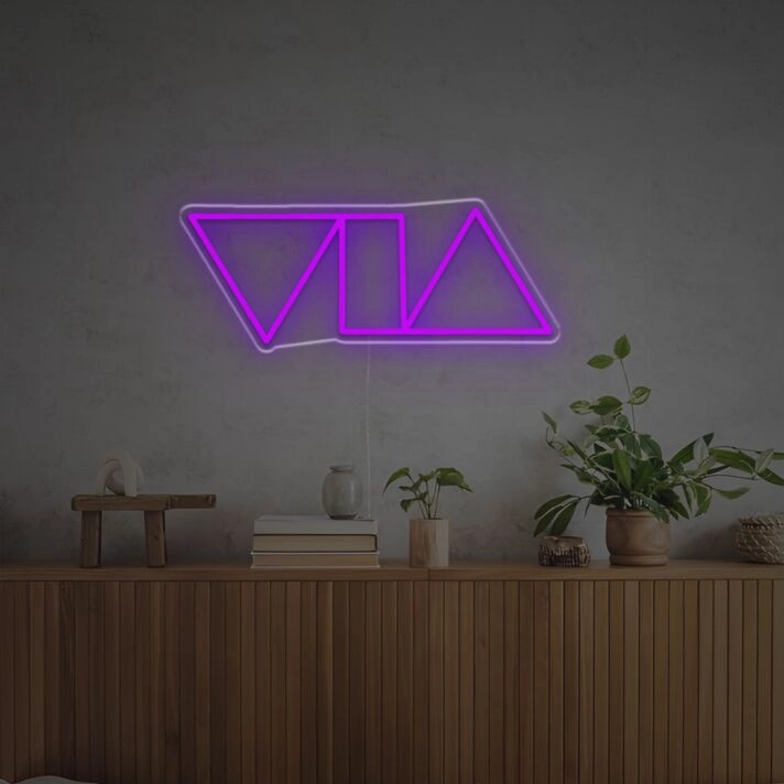 Transform Your Space: Triangles And Tangle LED Neon Sign Perfect for Home Decor, Office Ambiance, and Vibrant Parties