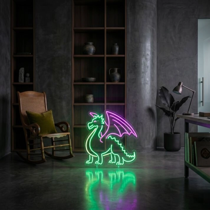 Transform any space into a mystical realm with the Evil Dragon LED Neon Sign – Perfect for Game Rooms, Bars, and Fantasy-Themed Decor.