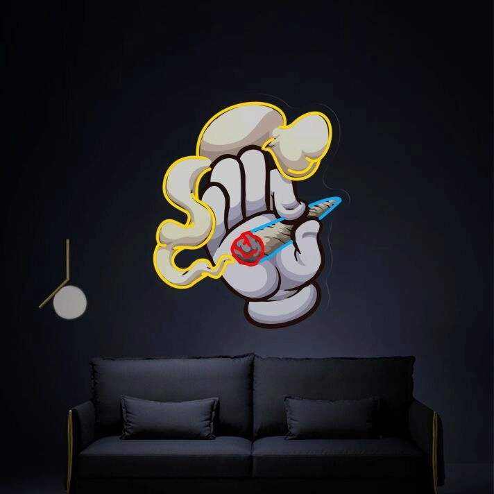 Elevate Your Living Space, Office, or Bar Ambiance with the Smoking Art Cigar Neon Sign - Perfect for Bedroom, Home Decor, and Vibrant Parties.
