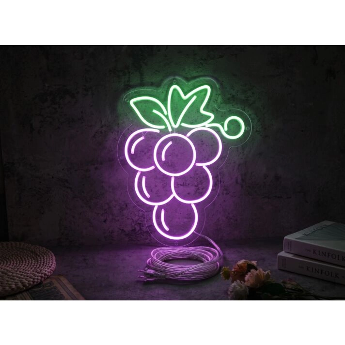 Brighten Your Kitchen, Restaurant, or Wine Bar with Grape Neon Sign Food Neon Sign Berry Neon Sign Neon Sign Kitchen Grape Wall Decor.