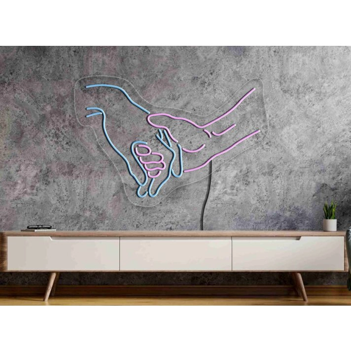 Add a Warm Glow to Your Home, Office, or Romantic Events with the Holding Hands Neon Sign Hand in Hand Wall Art Hands Wall Decor.