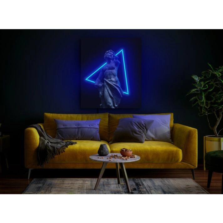 Brighten Up Your Space: Perfect for Home Decor, Office Ambiance, and Storefronts with the Sculpture Neon Sign Triangle Pop Art LED UV Neon Sign Artwork.