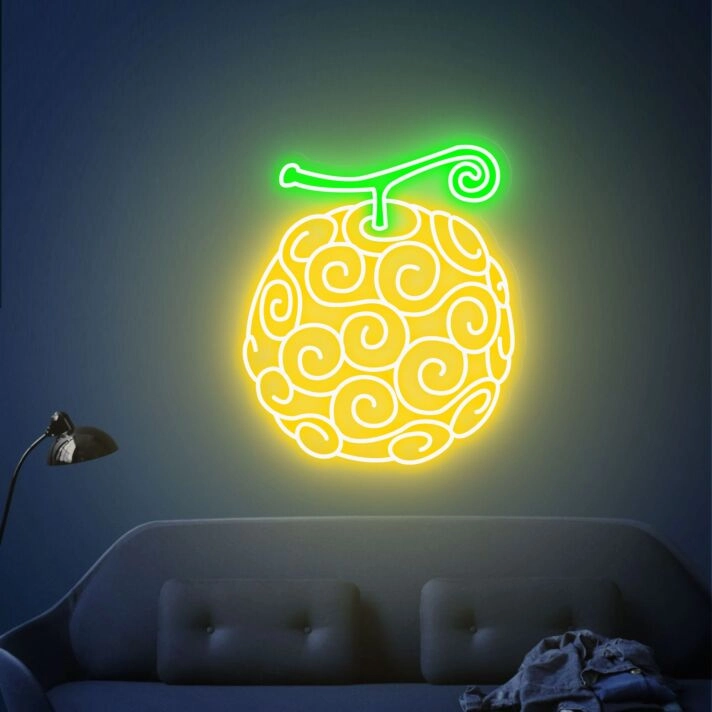Revamp Your Space with Devil Fruit Led Neon Sign Wall Art Decor - Perfect for Home, Bars, and Unique Wedding Themes