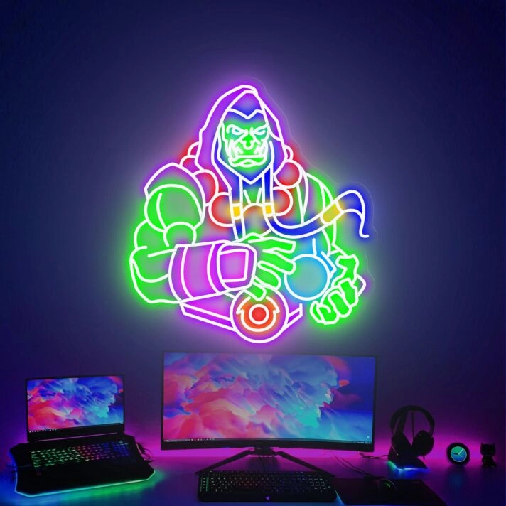 Elevate Your Gaming Space, Bar, or Fan Cave with the World Of Warcraft Led Neon Sign Featuring Illidan Stormrage Art.