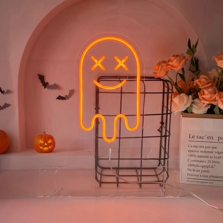 Ghost Led Neon Sign Ghost Halloween Decoration