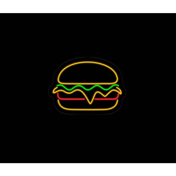 Fast Food Burger Neon Sign