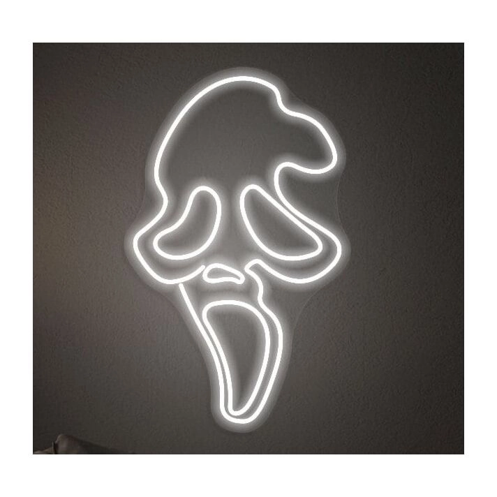 Scream Ghost Halloween Neon Sign