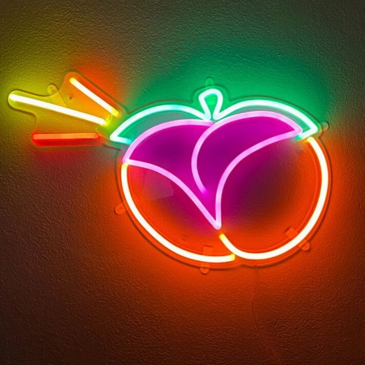 Peach Butt Neon Sign