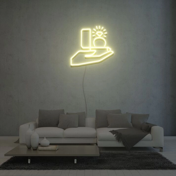 Proposal Diamond Ring Neon Sign Neon Light Signs Custom For Wedding Bar Party Decoration