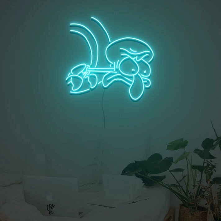 Squidward Stare Neon Sign Custom Neon Sign Lights Night Lamp Led Neon Sign Light For Home Party