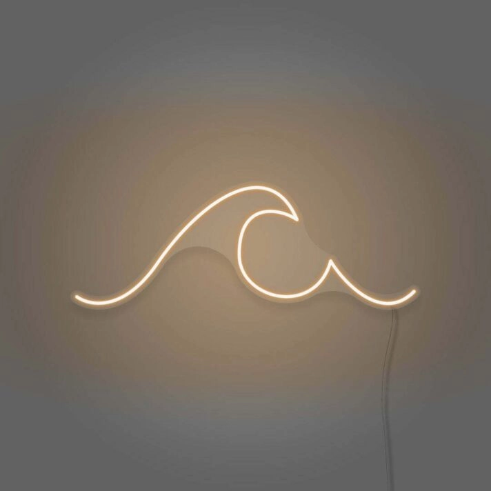 Ocean Wave Minimalist Neon Serenity of the Sea