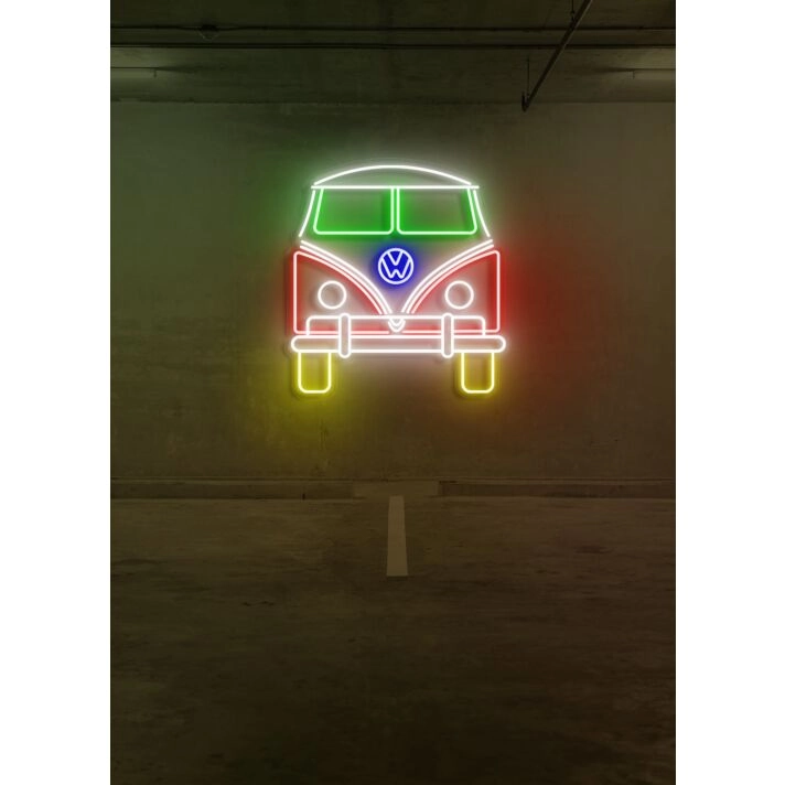 Bus Vintage Neon for Nostalgic Road Trips