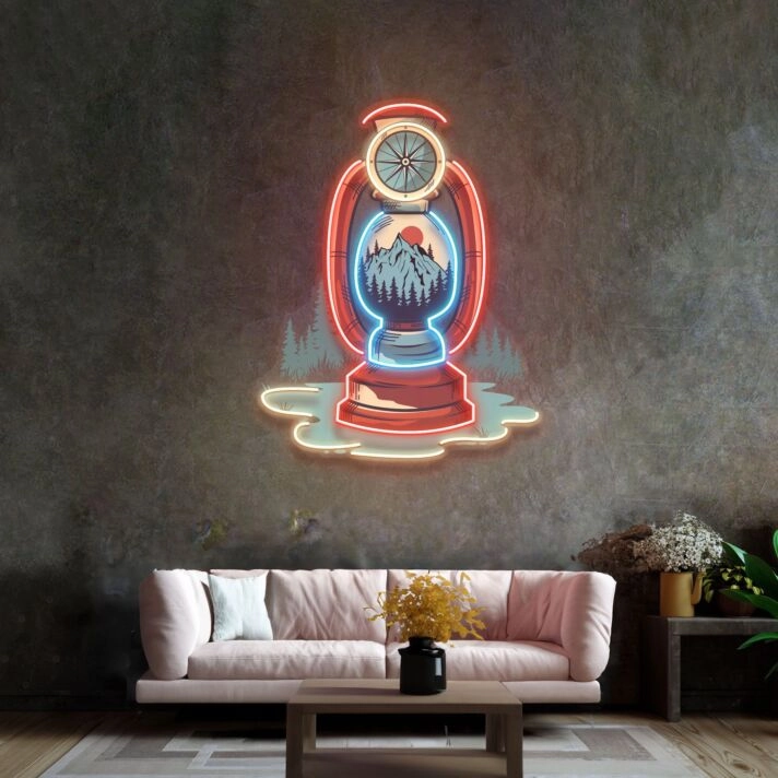 Vintage Lantern Led Neon Sign Light Pop Art