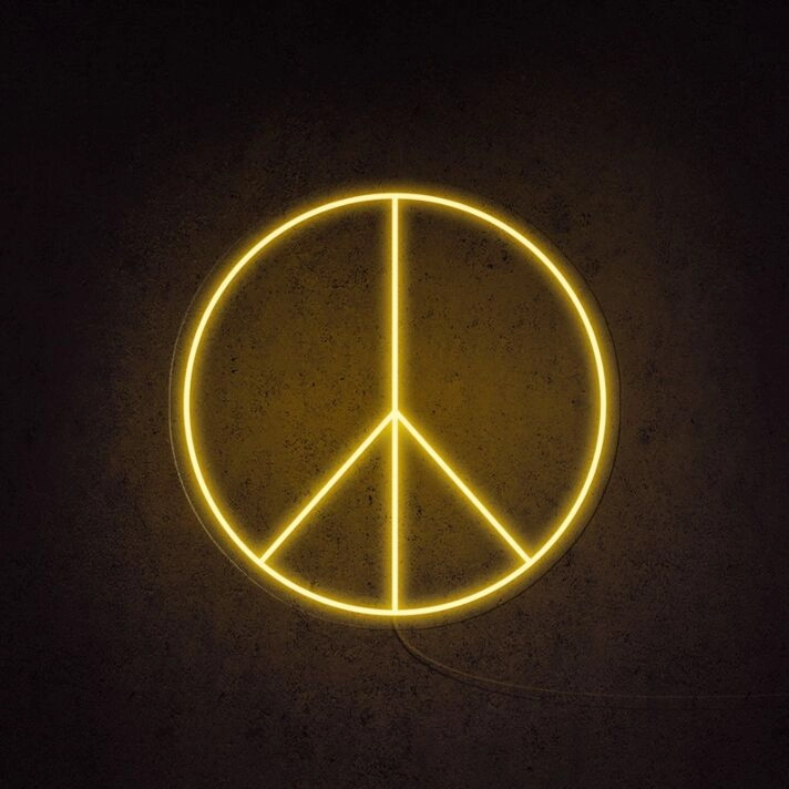 Peace Neon Sign for Positive and Peaceful Decor
