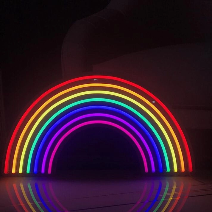 Rainbow Neon Sign for Colorful and Fun Decor