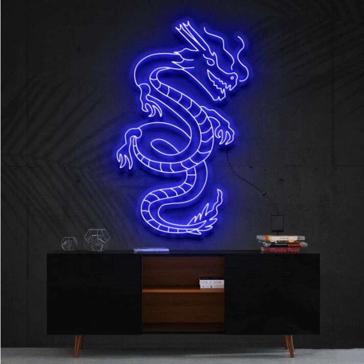 Blood Of The Dragons Neon Sign for Fantasy and Mythology Enthusiasts