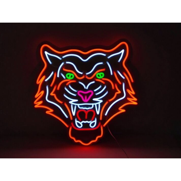 Tiger Wall Mounted Neon Sign for Artistic and Bold Decor