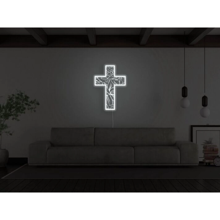 Crucifix Neon Sign for Religious and Spiritual Decor