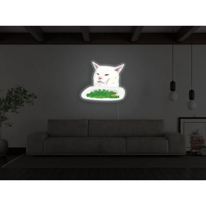 Smudge Lord With Salad Neon Sign for Fun and Playful Spaces