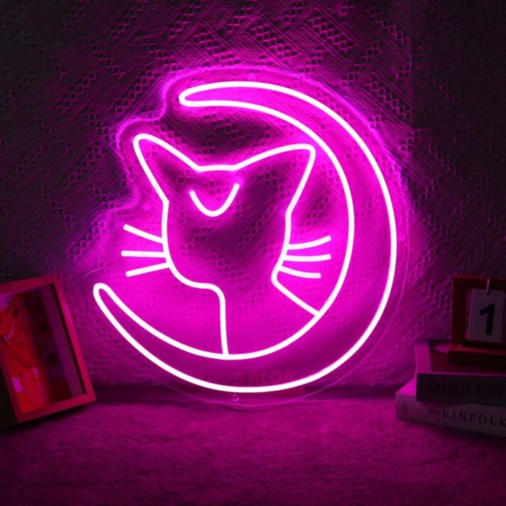 Sailor Moon Luna Neon Sign for Anime Fans