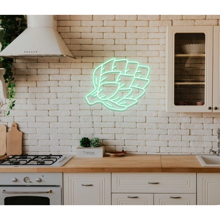 Artichoke Neon Sign for Food Lovers and Whimsical Decor