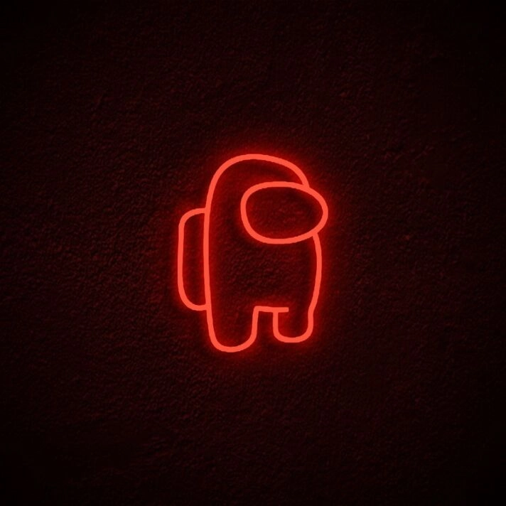 Among Us Character Neon Sign for Gaming Themed Decor