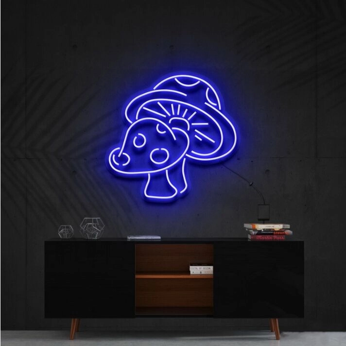 Mushies Neon Sign for Whimsical and Nature Decor