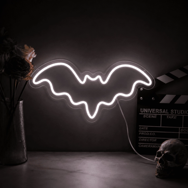 Bats Neon Sign for Halloween Decor