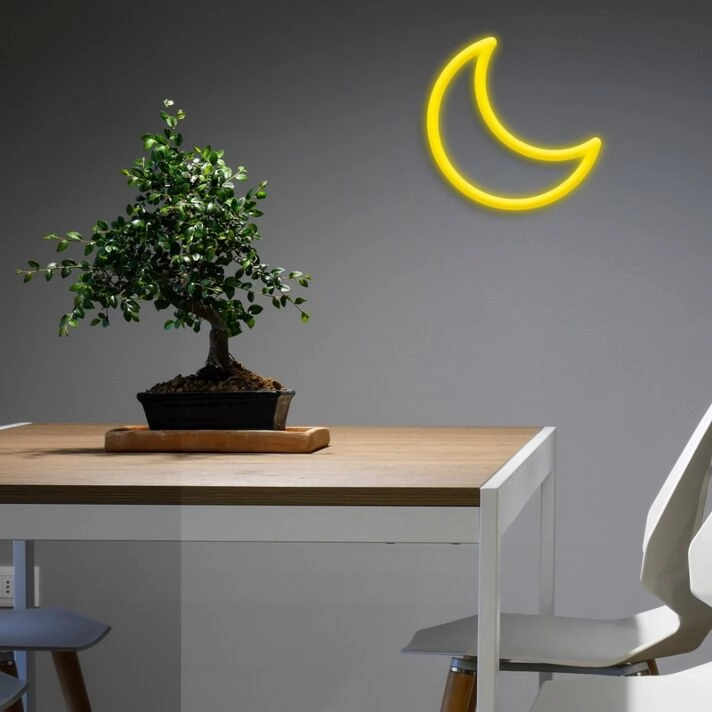 Moon Neon Sign for Zen and Peaceful Decor