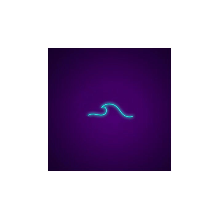 Wave Neon Sign for Coastal and Nature Themed Decor