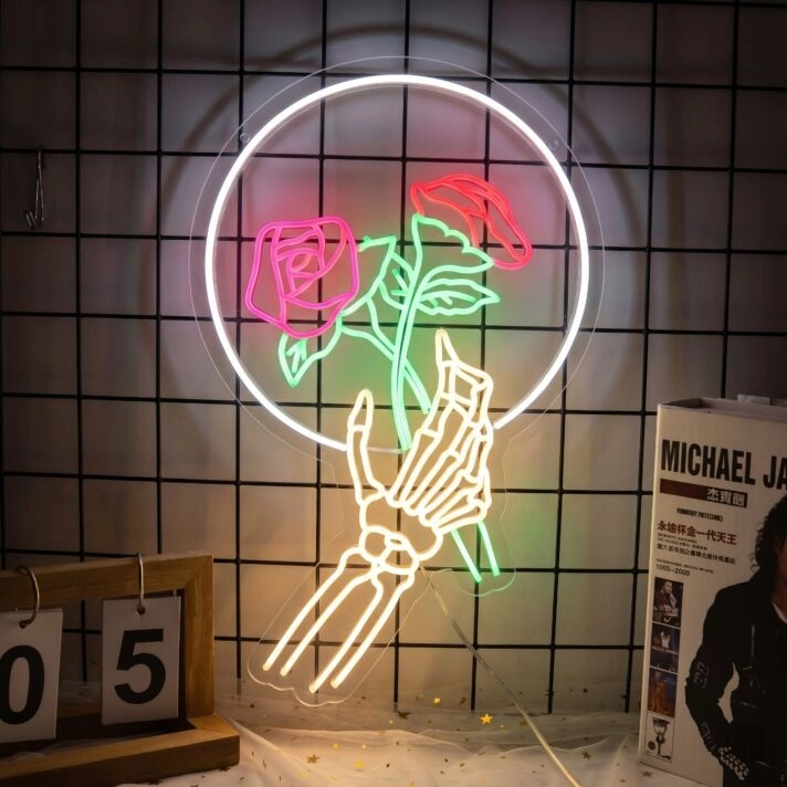 Skull Neon Sign for Edgy Decor