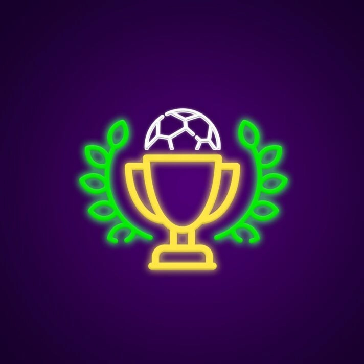 Trophy Neon Sign for Sports Decor