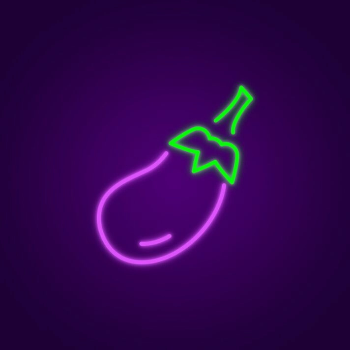 Eggplant Neon Sign for Fun Decor