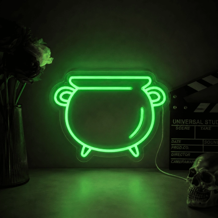 Cauldron Neon Sign for Halloween Decor